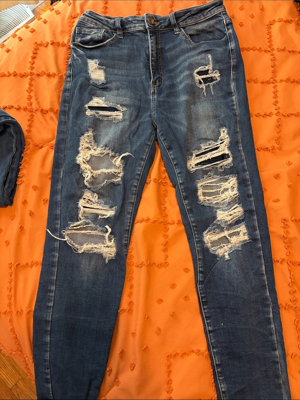 KanCan Distressed Dark Blue Skinny Jeans